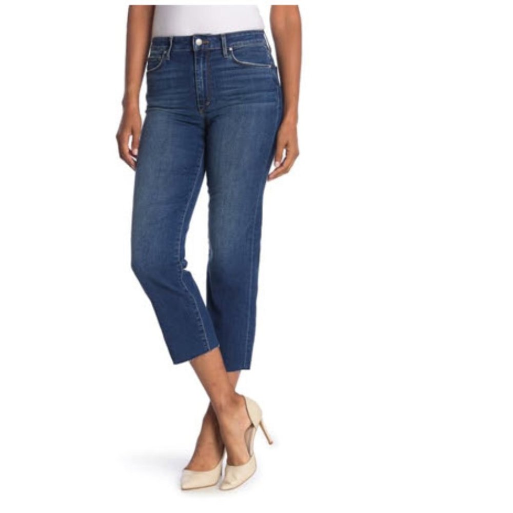JOE'S High Rise Fray Crop Hem Straight Jeans